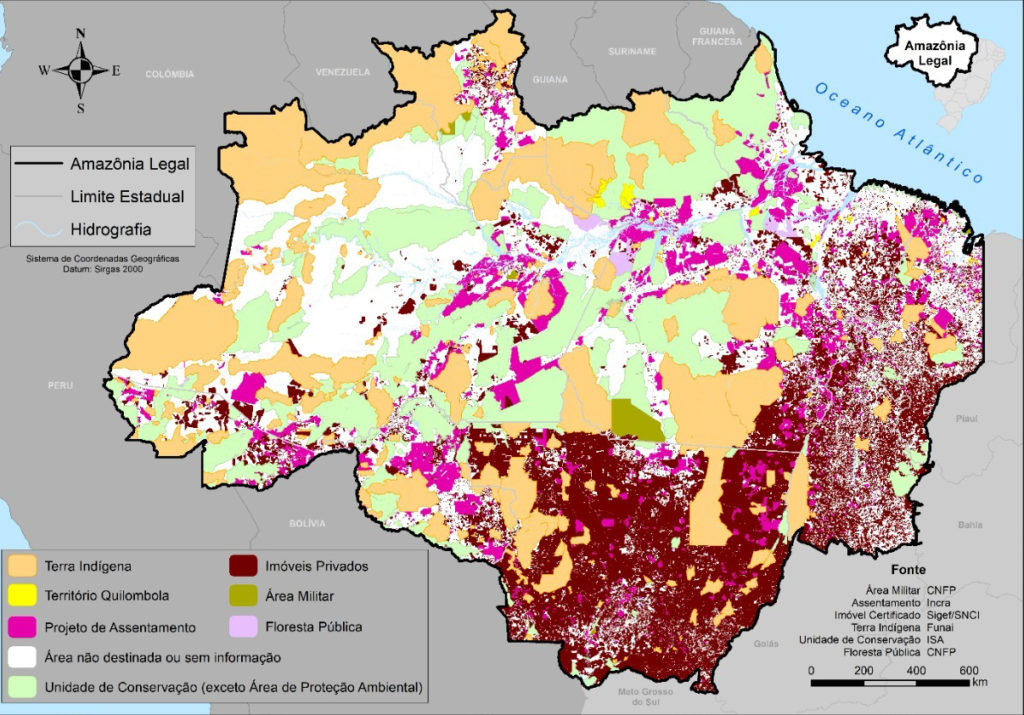 Estudo mostra que as é o estado com maior área de terras públicas  'sem destinação' na Amazônia Legal, as